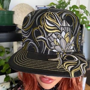 UniSex Grassroots Hat - Crystals - Gold, Black and Gray